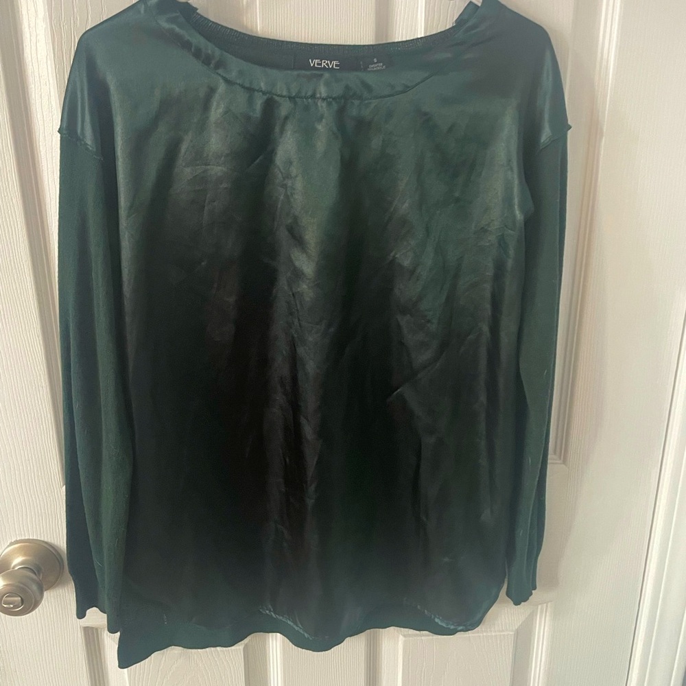 Verve green silk sweater